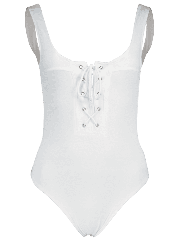 Lace-Up One-Piece Bandage Swimwear