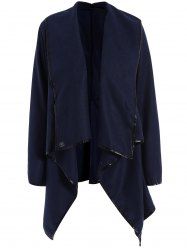 [56% OFF] Fashionable Turtleneck Long Sleeve Asymmetric Coat For Women ...