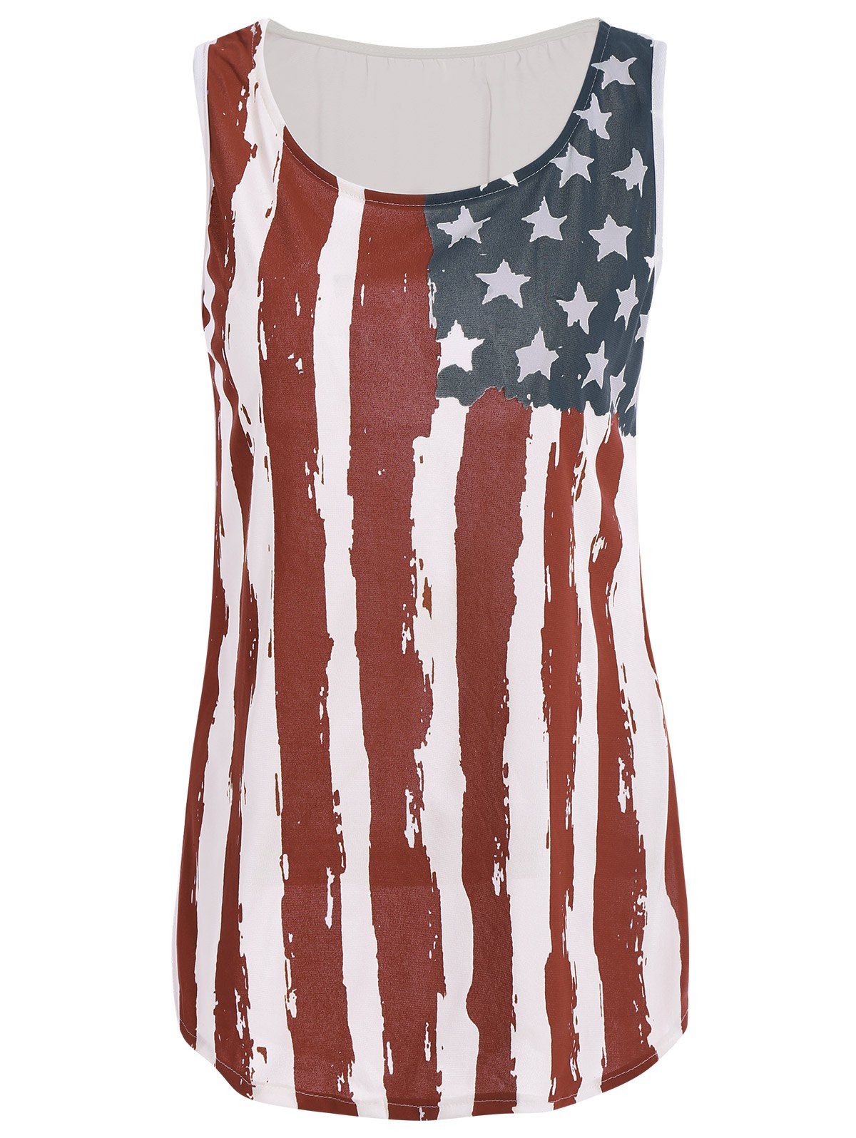 [69% OFF] American Flag Patriotic Print Tank Top | Rosegal