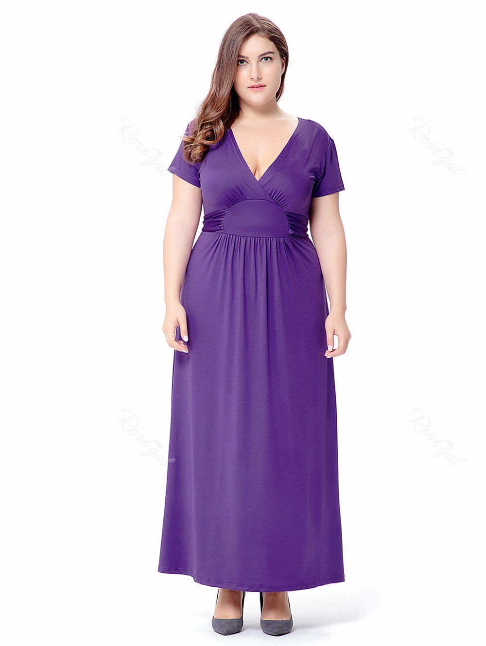 purple-2xl-empire-waist-short-sleeve-plus-size-maxi-formal-dress