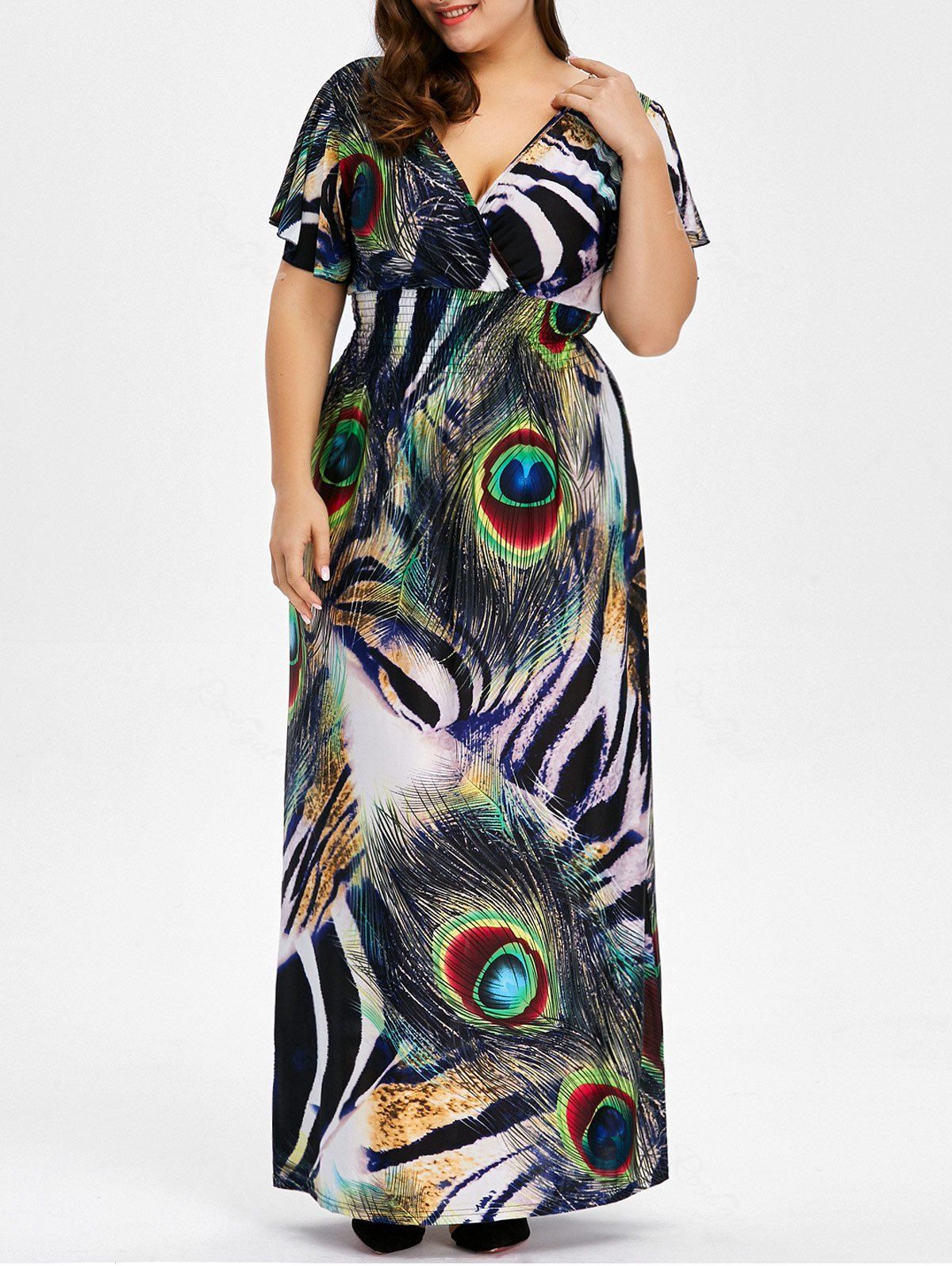 peacock dresses plus size