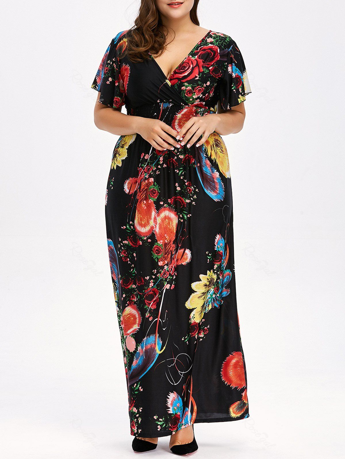 empire line maxi dress plus size