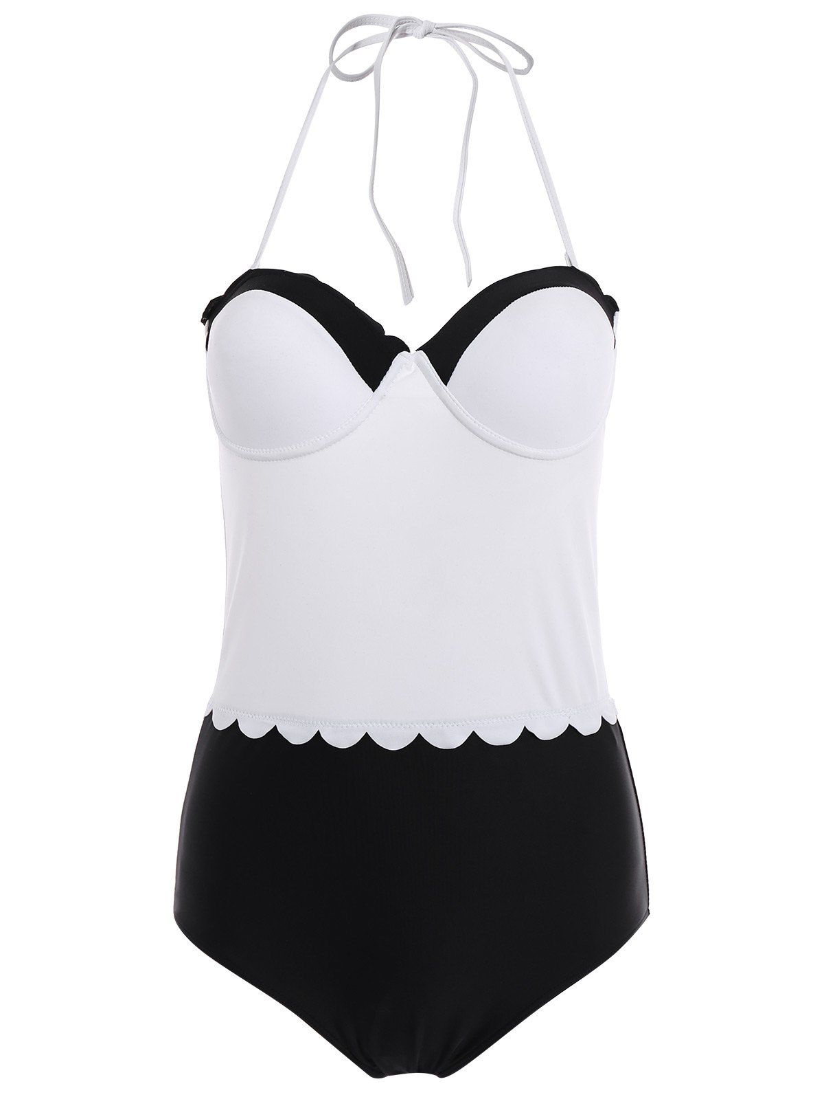 Slimming Swimsuits 41 OFF Sexy Halter Sleeveless Color Block Slimming 