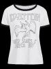 Stylish Round Neck Short Sleeve Angle Print Women's T-Shirt -  