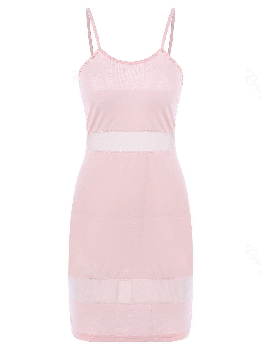 

Sexy Spaghetti Strap Candy Color Dress For Women, Pink