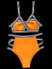 Neoprene Bandage High Waisted Bikini Set -  