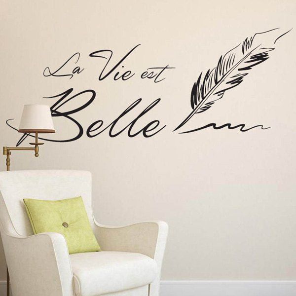 Stickers Muraux Vinyle Lettre Citation En DEEP GRAY