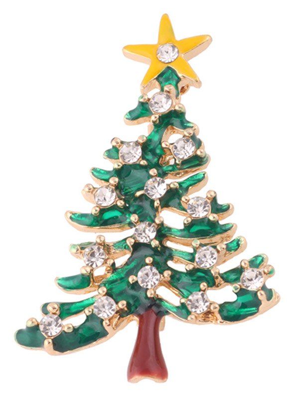 

Enamel Christmas Trees Brooch, Green