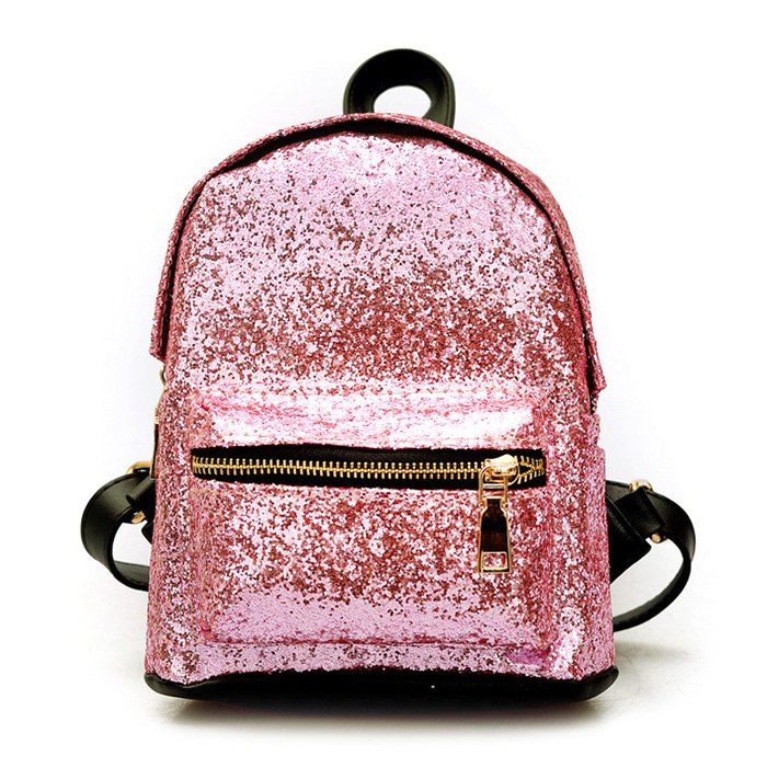 2018 Sequins Glitter Backpack In Pink | Rosegal.com