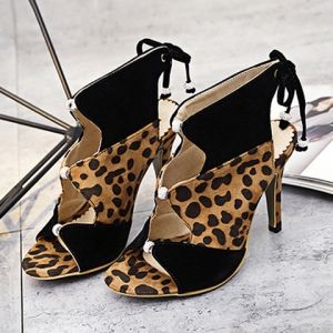 animal print lace up sandals