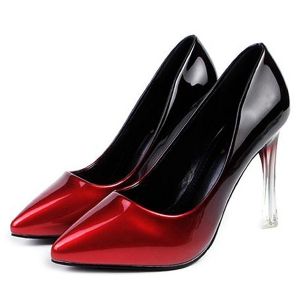 Red 39 Ombre Pointed Toe Pumps | RoseGal.com