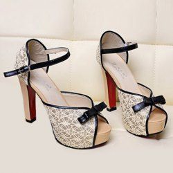 Chunky Heel Peep Toe Sandals