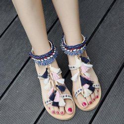 Chains Flat Heel Tassels Sandals