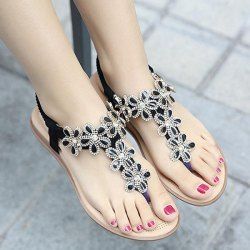 Rhinestones Flat Heel Sandals