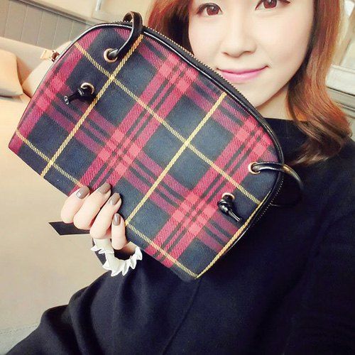 

Cross Body Tartan Bag, Red