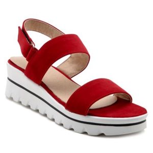 Platform Flock Sandals