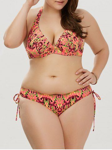 orangepink 3xl underwire camo cute plus size bathing suit rosegal com plus size bathing suits with underwire bra