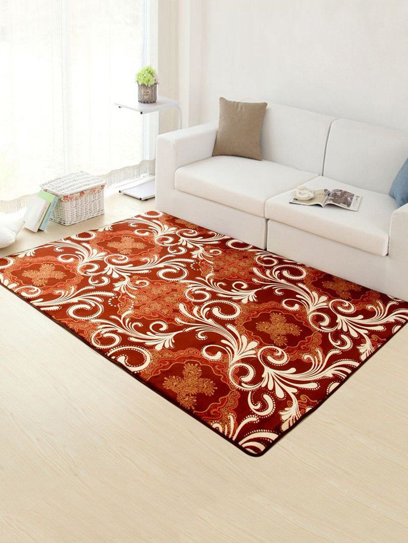 

Retro Floral Skid Resistant Floor Rug, Amber