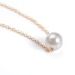 False Pearl Pendant Necklace -  