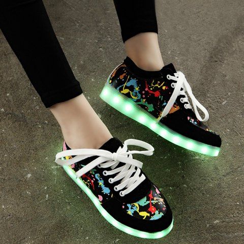 [42% OFF] Led Luminous Multicolor Athletic Shoes | Rosegal