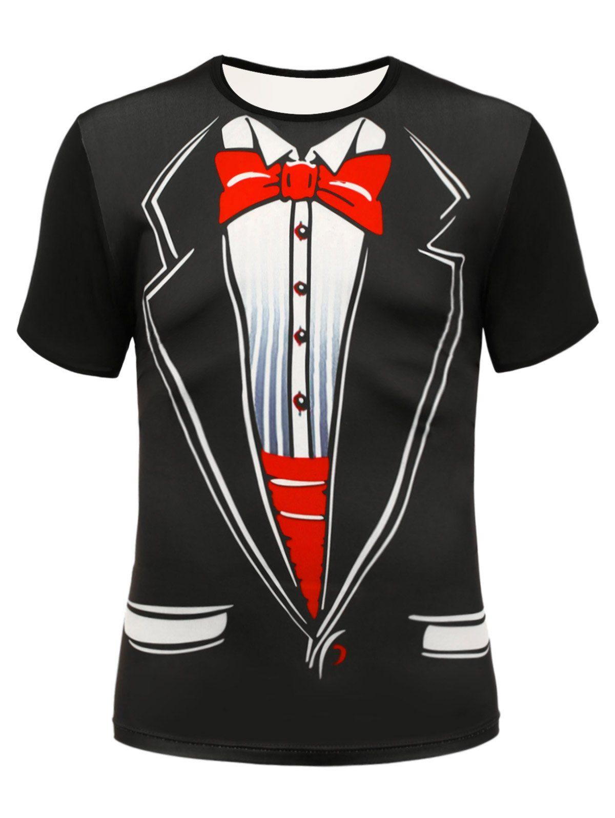 

Short Sleeve Printed Novelty T-Shirts, Black
