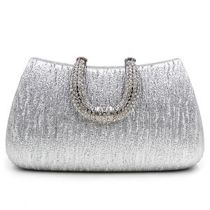 PU Leather Rhinestone Clutch Evening Bag