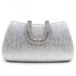 PU Leather Rhinestone Clutch Evening Bag