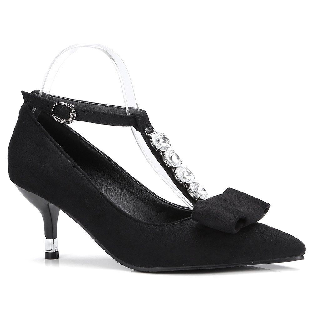 [15% OFF] T Strap Kitten Heel Pumps | Rosegal