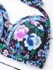 Floral High Waist Plus Size Bathing Suits -  