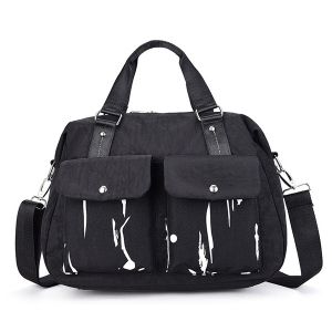 Nylon Splashed Ink Paint Handbag