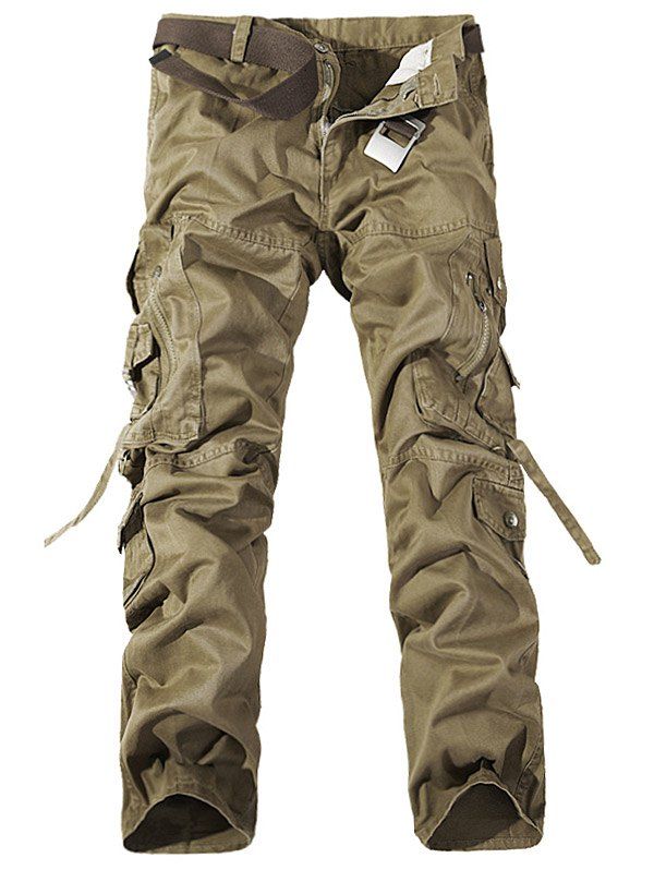 2019 straight leg pockets design plus size cargo pants