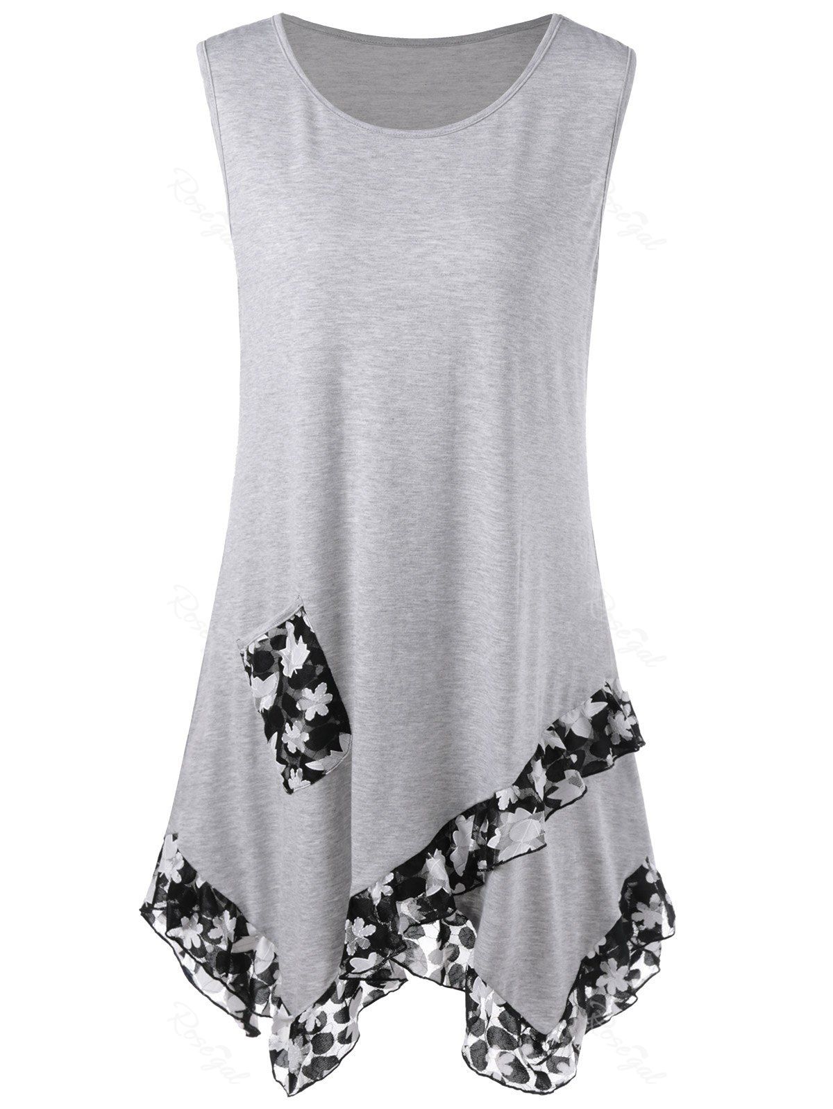 extra long tank tops plus size