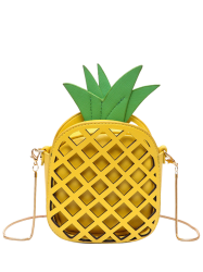 Hollow Out Pineapple Shaped Crossbody Bag