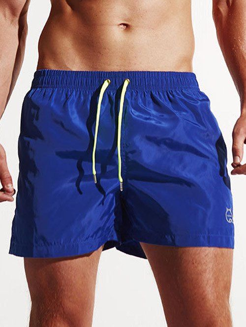 

Pocket Drawstring Swimming Trunks, Royal