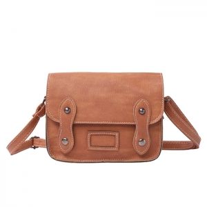 Stitching Faux Leather Cross Body Bag