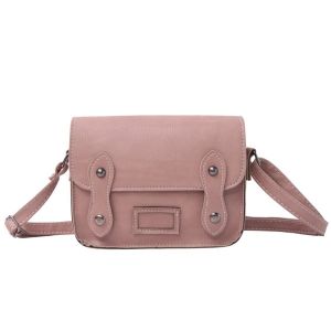 Stitching Faux Leather Cross Body Bag