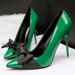 Mini Heel Patent Leather Pumps