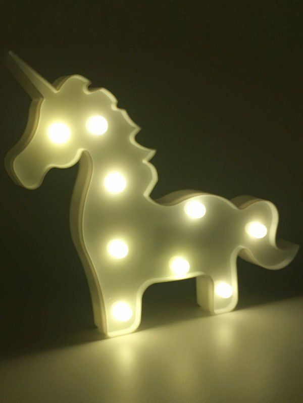 

Unicorn Shaped Room Atmosphere LED Night Light, White