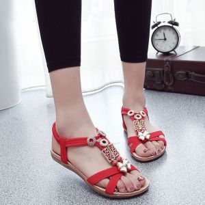 Elastic Band T Bar Sandals