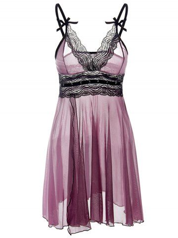 Babydoll | Through | Lace | Plus | Size | See