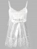 Sheer Lace Plus Size Slip Babydoll Dress -  