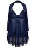 See Through Plus Size Babydoll With Scarf -  