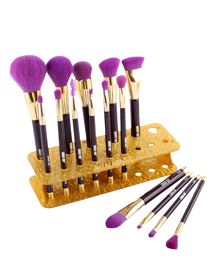 

MAANGE Makeup Brush Holder Brush Stand, Golden