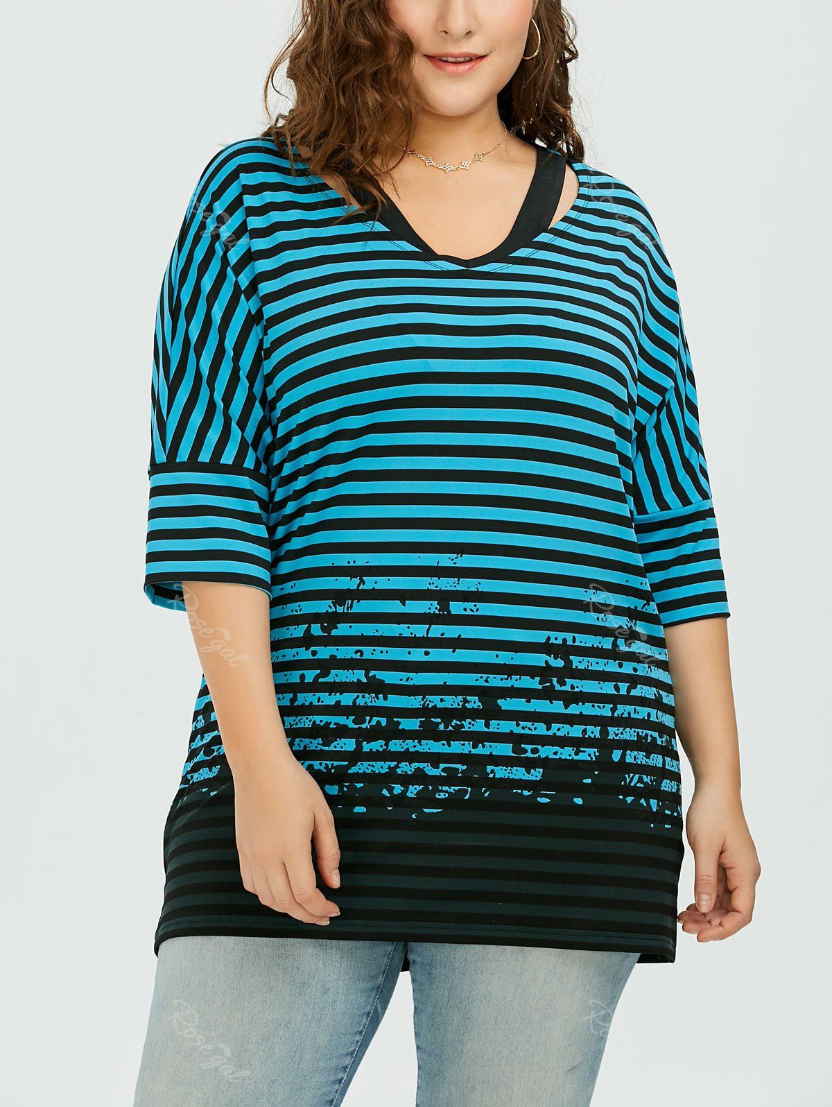 plus size stripe shirt