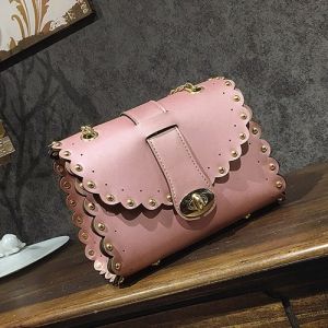 Rivet Chains Scalloped Crossbody Bag -