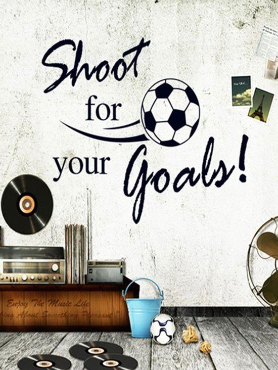 2019 Shoot For Your Goals Football Quotes Decal Sports Vinyl Wall