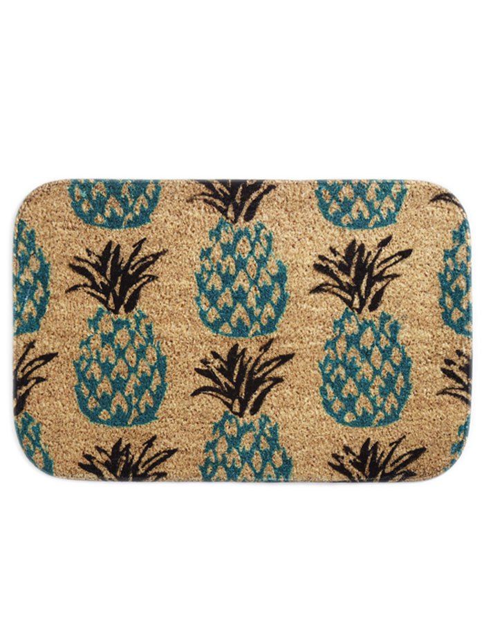 

Pineapple Printed Slow Rebound Bathroom Floor Mat, Beige