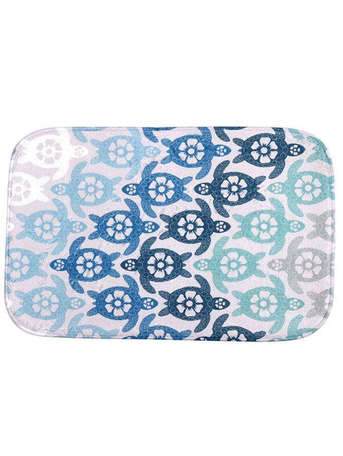 

Cute Tortoise Flower Non Slip Bath Mat, Colormix