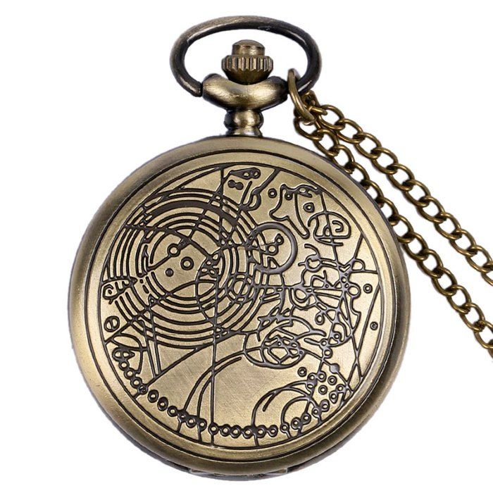 

Carved Case Number Vintage Pocket Watch, Copper color