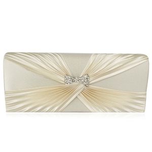 Satin Twist Pleated Clutch Evening Bag